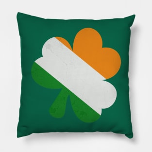Irish Shamrock Grunge Pillow