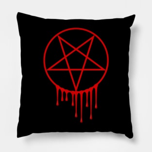 Dripping Blood Pentagram Pillow