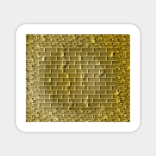 Gold bars in a decorative frame Magnet