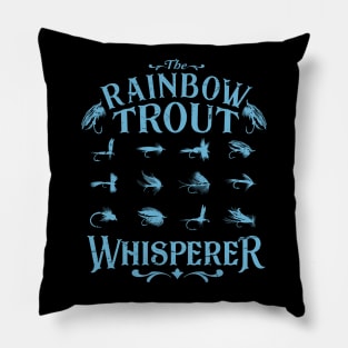 Rainbow Trout Fly Fishing Art Vintage Designs Pillow