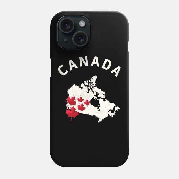 Canada Map Maple Leaf Canadian Pride Phone Case by Foxxy Merch