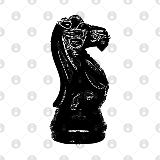 Chess knight design by artbyluko