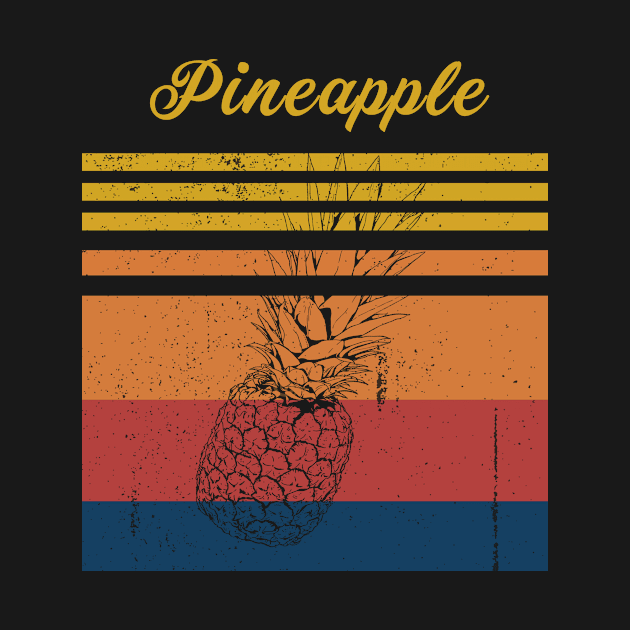 Vintage Distressed Pineapple Retro Summer Vacation by Dhmsh