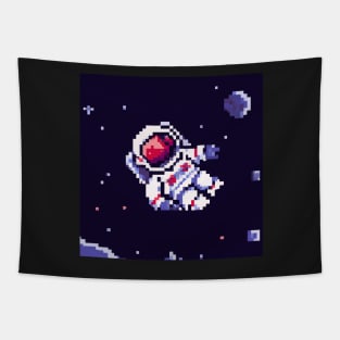 space man astronaut pixel art Tapestry