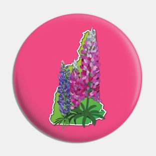 New Hampshire Lupines Pin