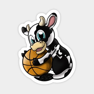 Cow and Basketball Magnet