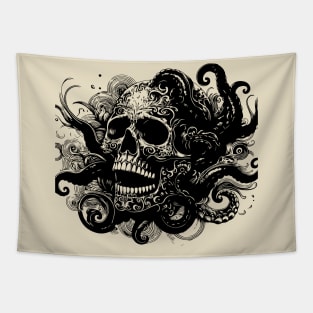 kraken skull Tapestry