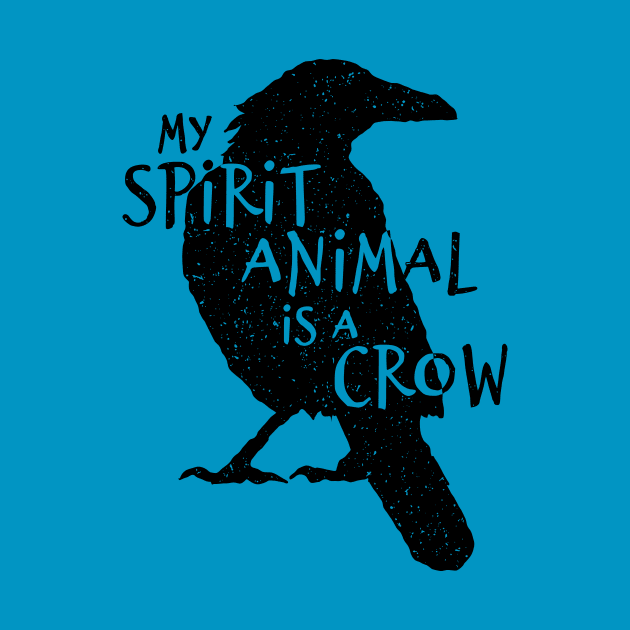 Black Crow Silhouette - My Spirit Animal Is A Crow by bangtees