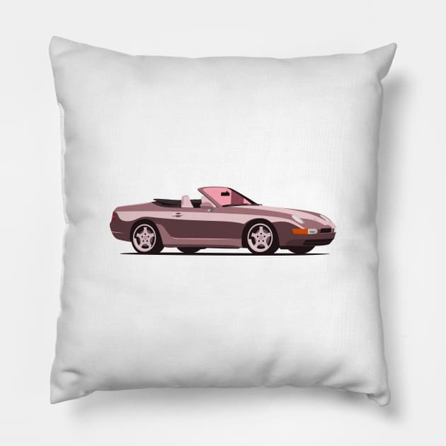 Porsche 968 Pillow by TheArchitectsGarage