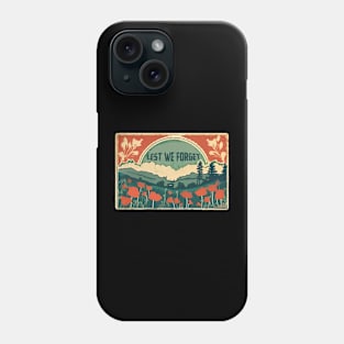 Lest We Forget Aboriginal Australian Anzac Day Remembrance of Soldiers Aussie Phone Case