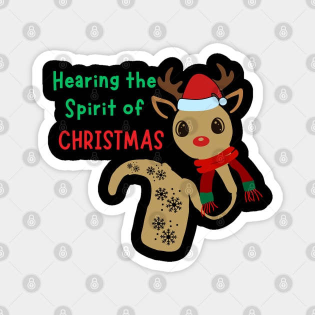 Cochlear Implant Christmas Magnet by DDCreates