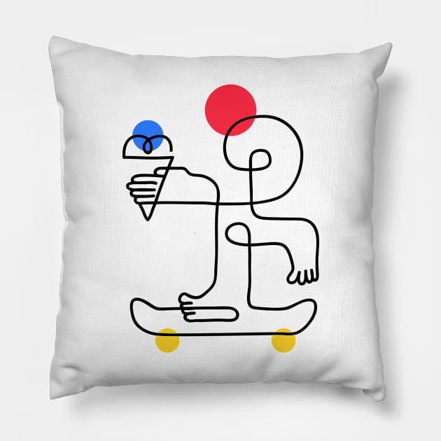 Summer Stroke Pillow by astronaut