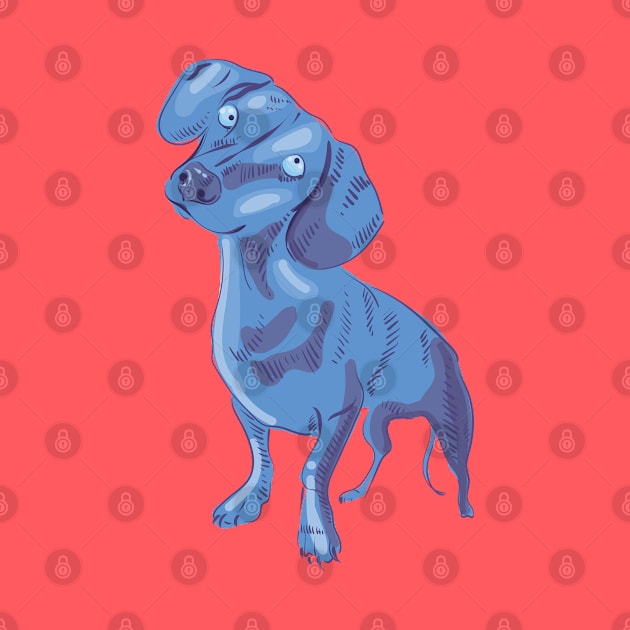 Blue dachshund by Catdog