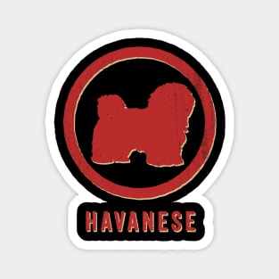 Havanese Dog Retro Vintage Magnet