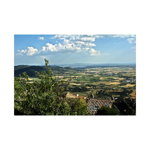 Lake Trasimeno (Italian: Lago Trasimeno) from Cortona by newbeltane