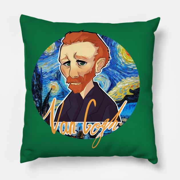 van gogh Pillow by PurryMuch6
