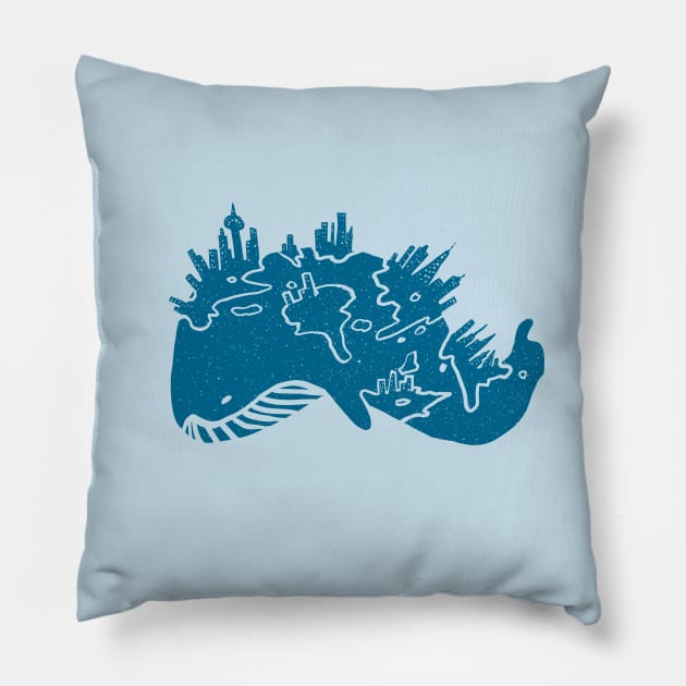 whale city Pillow by barmalisiRTB