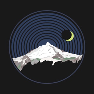 Snow mountain peak at night T-Shirt