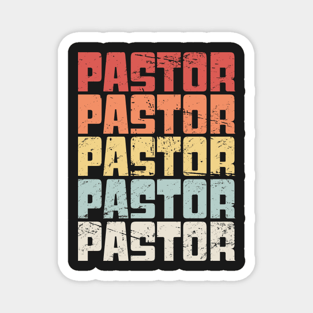 Vintage 70s PASTOR Text Magnet by MeatMan