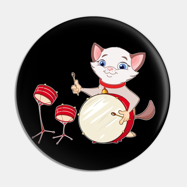 Cool Cat Playing Jazz on Drums Pin by Dunnhlpp