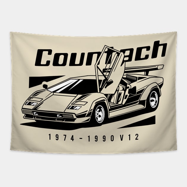 Lamborghini Countach Tapestry by celengan