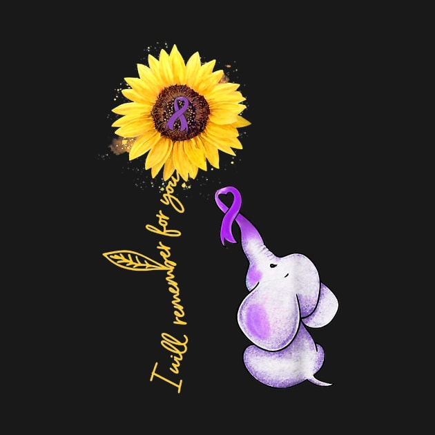 i will remember for you Alzheimer Awareness elephant Gift by thuylinh8