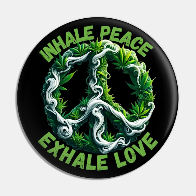 Weed Peace Symbol  420 day Pin by FnF.Soldier 