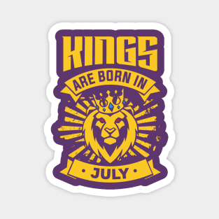 Kings Are Born In July Happy Birthday Magnet