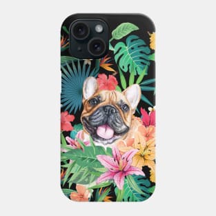 Tropical Red Frenchie French Bulldog Phone Case