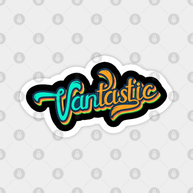 Cool Vantastic Van Life Vanlifer Retro Magnet by alcoshirts