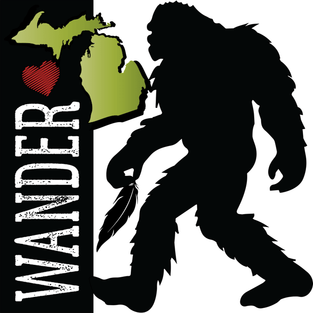 Wandering In Michigan Big Foot Kids T-Shirt by Angel Pronger Design Chaser Studio