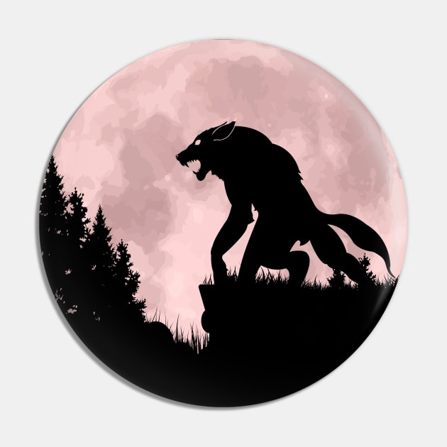 Werewolf Moon Pin by Tesszero