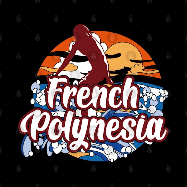 French polynesia surfing trip gift. Perfect present for mother dad father friend him or her by SerenityByAlex