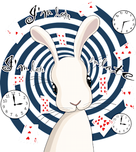 White Rabbit In Wonderland Magnet