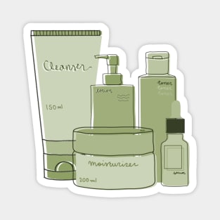 Skincare Essentials (Green Theme) Magnet