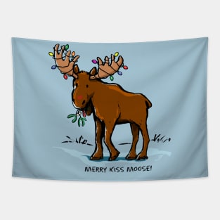 Merry Kiss Moose! Tapestry