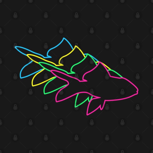 Fish 80s Neon by Nerd_art