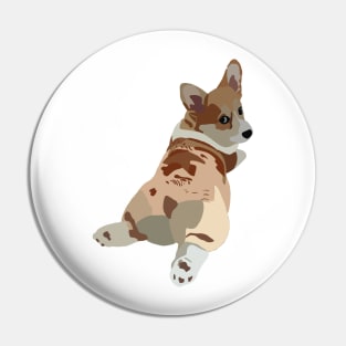 Corgi's Cute look Pin