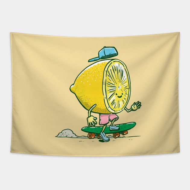 The Lemon Skater Tapestry by nickv47