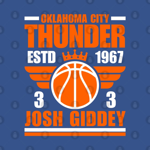 Oklahoma City Thunder Giddey 3 Basketball Retro by ArsenBills