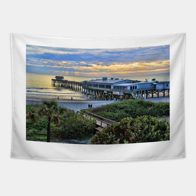 Cocoa Beach Pier Tapestry by tgass