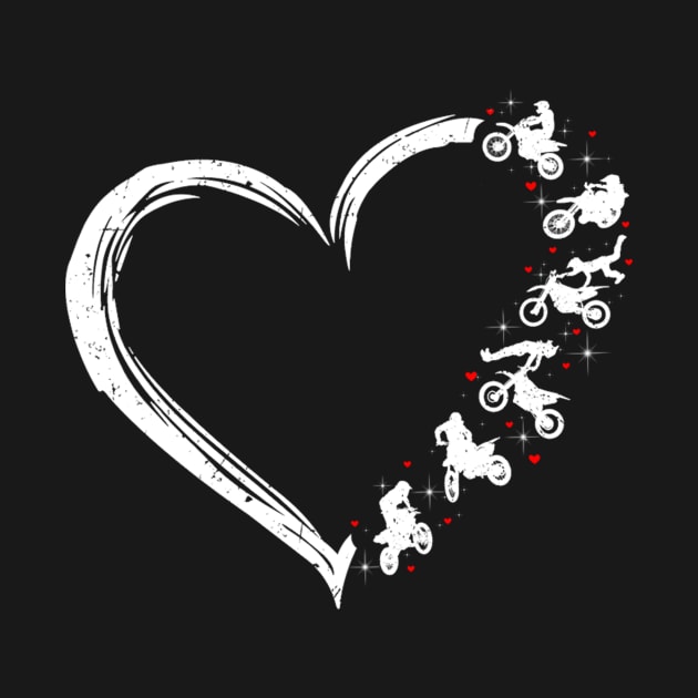 dirt bike heart shirt by julieariasdqr887