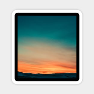 Dusk mountain sunset landscape Magnet