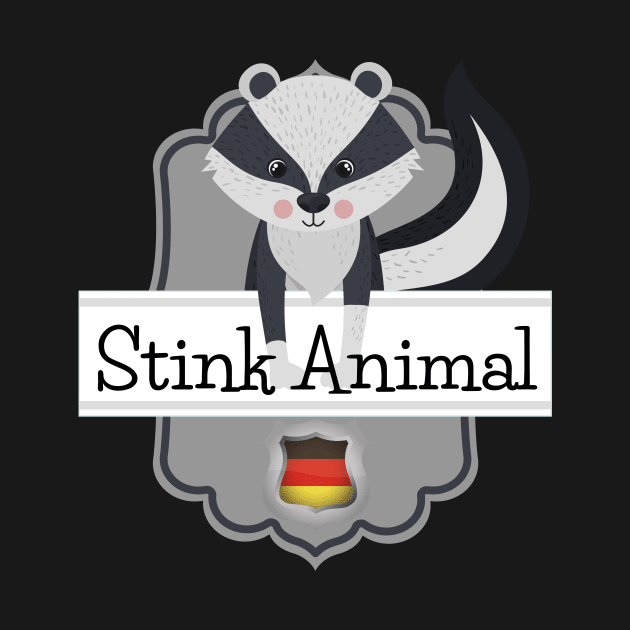 Skunk Stinktier (Stink Animal) auf Deutsch with German Badge by Time4German