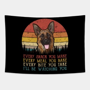 Retro Belgian Malinois Every Snack You Make Every Meal You Bake Tapestry