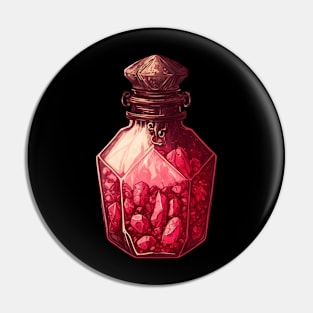 Ruby Crystals Bottle Pin