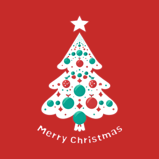 Merry Christmas Tree - Minimal Design T-Shirt