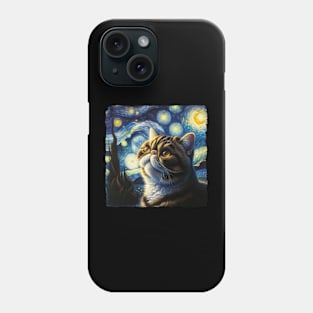 Exotic Shorthair Starry Night Inspired - Artistic Cat Phone Case