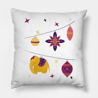 Indian Christmas ornaments Pillow