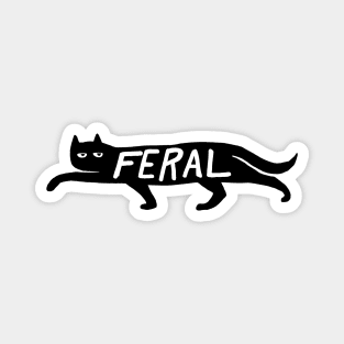 Feral Black Cat Magnet